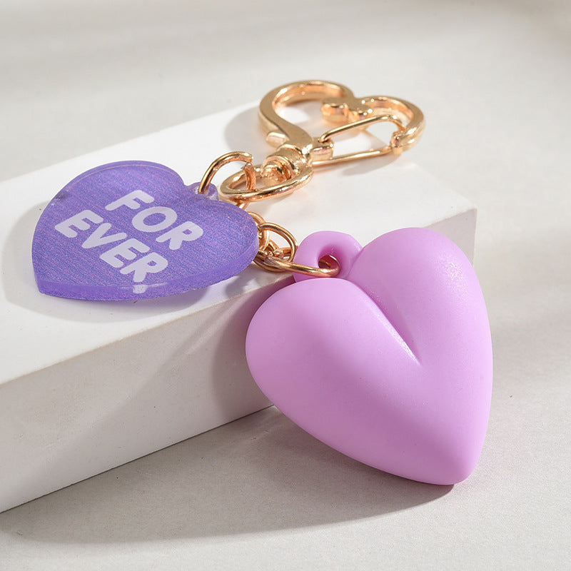 Wholesale Cartoon Heart-shaped Acrylic Keychains